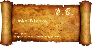 Munka Bianka névjegykártya